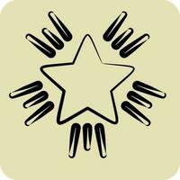 Icon Christmas Stars. related to Stars symbol. hand drawn style. simple design editable. simple vector icons