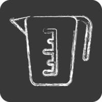 Icon Measuring Cup. suitable for education symbol. chalk Style. simple design editable. design template vector