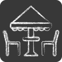 Icon Tent. suitable for City Park symbol. chalk Style. simple design editable. design template vector