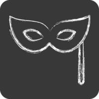 Icon Masquerade. suitable for education symbol. chalk Style. simple design editable. design template vector