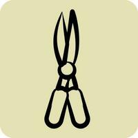 Icon Garden Scissors. suitable for Garden symbol. hand drawn style. simple design editable. design template vector. simple illustration vector