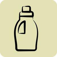 Icon Cleaning Product. related to Laundry symbol. hand drawn style. simple design editable. simple illustration vector