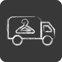 Icon Delivery. related to Laundry symbol. chalk Style. simple design editable. simple illustration vector