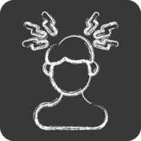Icon Headaches. suitable for flu symbol. chalk Style. simple design editable. design template vector