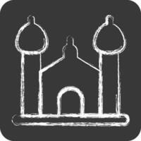 Icon Synagogue. suitable for education symbol. chalk Style. simple design editable. design template vector