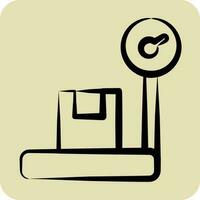 Icon Platform Scale. suitable for education symbol. hand drawn style. simple design editable vector