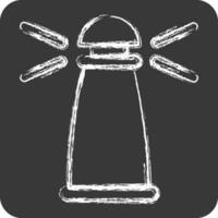 Icon Lighthouse. suitable for education symbol. chalk Style. simple design editable. design template vector