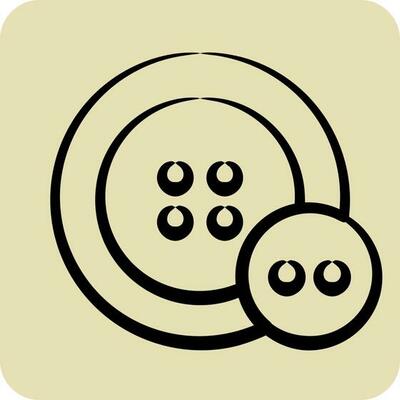 Icon Buttons. suitable for education symbol. hand drawn style. simple design editable. design template