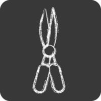 Icon Garden Scissors. suitable for Garden symbol. chalk Style. simple design editable. design template vector. simple illustration vector