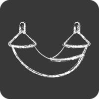 Icon Hammock. suitable for Summer symbol. chalk Style. simple design editable. design template vector. simple illustration vector