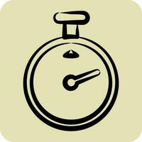 Icon Timer. related to Laundry symbol. hand drawn style. simple design editable. simple illustration vector