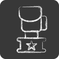 Icon Trophy. related to Combat Sport symbol. chalk Style. simple design editable.boxing vector