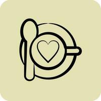 Icon Date. related to Valentine's Day symbol. hand drawn style. simple design editable vector