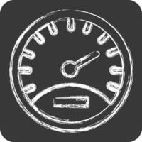 Icon Speedometer. suitable for education symbol. chalk Style. simple design editable. design template vector