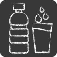 Icon Water. suitable for City Park symbol. chalk Style. simple design editable. design template vector