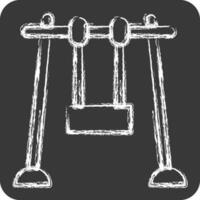 Icon Swing. suitable for City Park symbol. chalk Style. simple design editable. design template vector