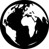 Earth, Black and White Vector illustration