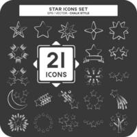 icono conjunto estrellas. relacionado a estrellas símbolo. tiza estilo. sencillo diseño editable. sencillo vector íconos