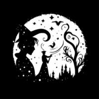 Magical, Black and White Vector illustration