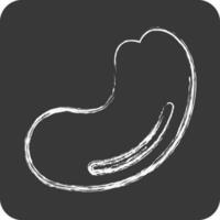 Icon Cashew. suitable for Nuts symbol. chalk Style. simple design editable. design template vector