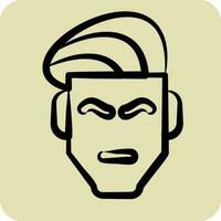 Icon Haircut. suitable for Barbershop symbol. hand drawn style. simple design editable. design template vector. simple illustration vector