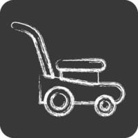 Icon Mower. suitable for Garden symbol. chalk Style. simple design editable. design template vector. simple illustration vector