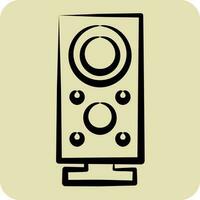 Icon Subwoofer. suitable for Computer Components symbol. hand drawn style. simple design editable. design template vector