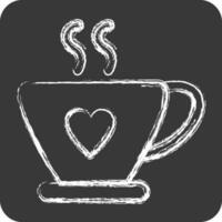 Icon Hot Drinks. suitable for flu symbol. chalk Style. simple design editable. design template vector