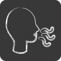 Icon Loss Of Smell. suitable for flu symbol. chalk Style. simple design editable. design template vector