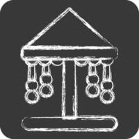 Icon Carousel. suitable for City Park symbol. chalk Style. simple design editable. design template vector