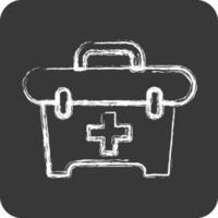 Icon First Aid. related to Combat Sport symbol. chalk Style. simple design editable.boxing vector