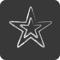 icono estrella. relacionado a estrellas símbolo. tiza estilo. sencillo diseño editable. sencillo vector íconos