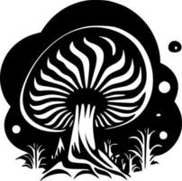 Psychedelic - Black and White Isolated Icon - Vector illustration