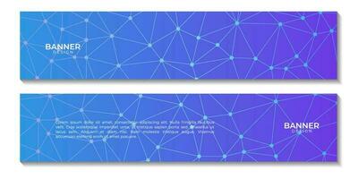 set of banners abstract colorful geometric background with triangle shape pattern and molecular vector