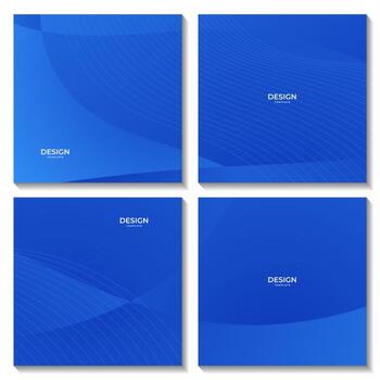 conjunto de cuadrícula resumen azul ola vistoso degradado antecedentes vector