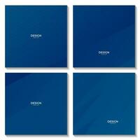 set of squares abstract dark blue  geometric background with lines vector