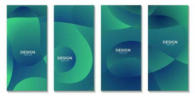 abstract vector dark green gradient organic brochures background for business