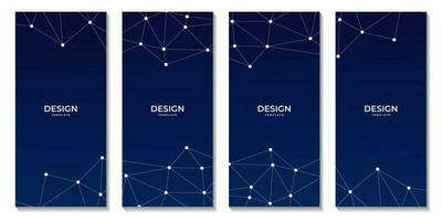 geometric brochures  background and connecting dots and lines. Global network connection. Digital technology with plexus background. vector