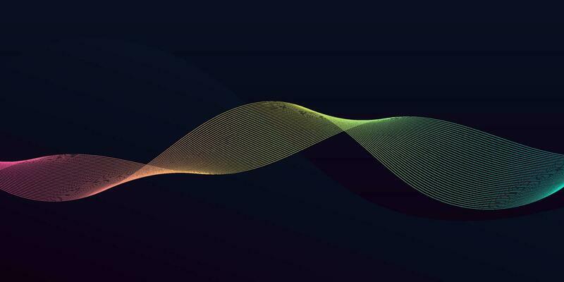 Modern Flow Colorful Wave Lines Digital Equalizer Background Design
