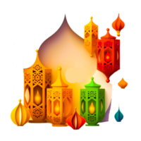 Ramadan Kareem lantern illustration png