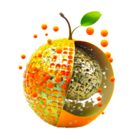 ai generativ orange squash dryck illustrationer png