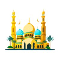 beautiful mosque illustration png