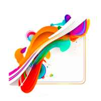 colorful frame on transparent background png