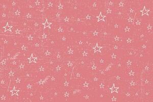 White stars on pink background. Dreamy starry pattern. Cute childish design template. Fantasy hand drawn backdrop photo