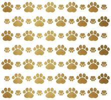 sin costura modelo con oro patas gato pata perro pata gatito vector sin costura modelo fondo de pantalla antecedentes. pata huellas dactilares perro pista bandera divisor frontera diseño modelo foto