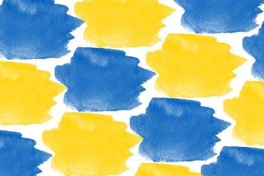 Abstract vivid yellow blue background, creative design element with perfect texture, soft focus. Ukrainian colors. Abstract Blobs background in Ukrainian flag colors. Hand drawn blobs. photo