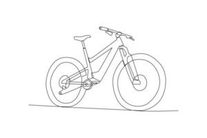 Single one line drawing World Bicycle Day on June 3. World bicycle day concept. Continuous line draw design graphic vector illustration.