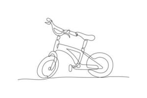 Single one line drawing World Bicycle Day on June 3. World bicycle day concept. Continuous line draw design graphic vector illustration.