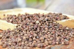 A pile of Sichuan pepper seeds photo