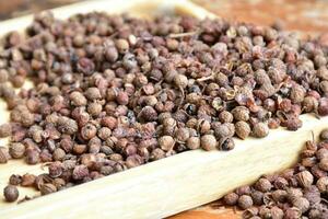 A pile of Sichuan pepper seeds photo